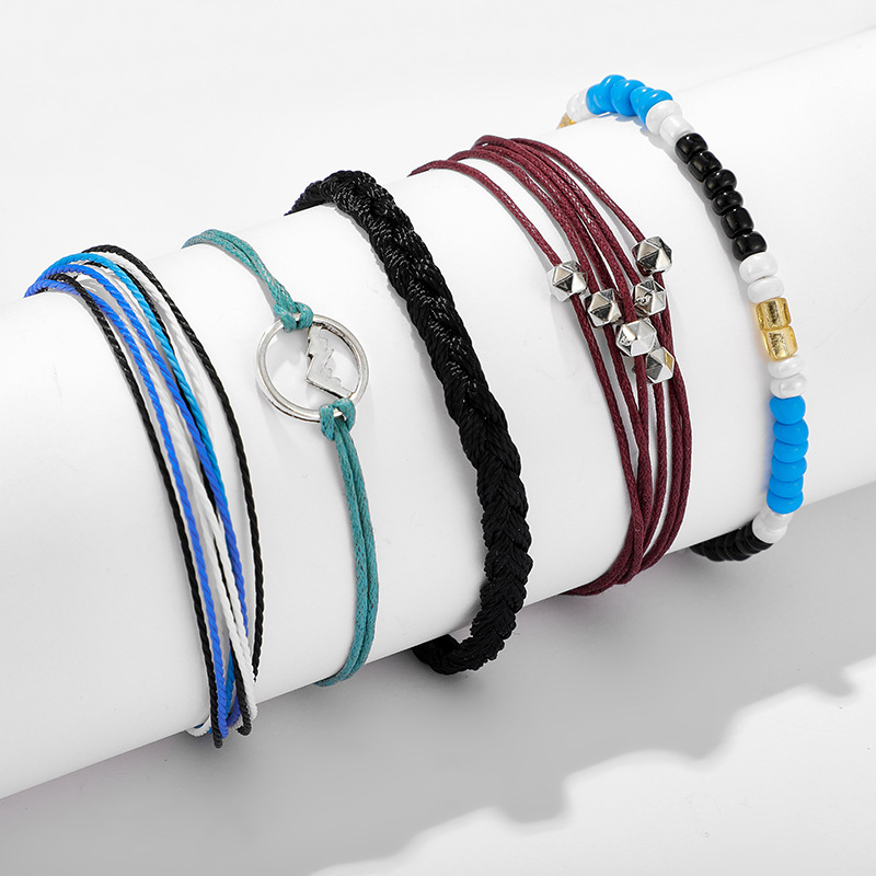 Color Rice Bead Bracelet Set Wholesales Fashion display picture 9