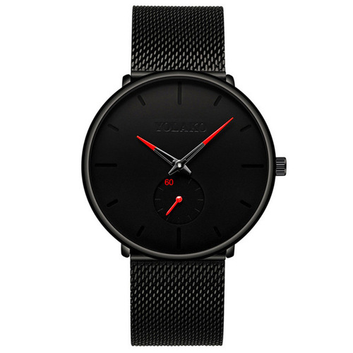 Cross-border men's fashion watches simple casual business mesh belt men's quartz watch wholesale