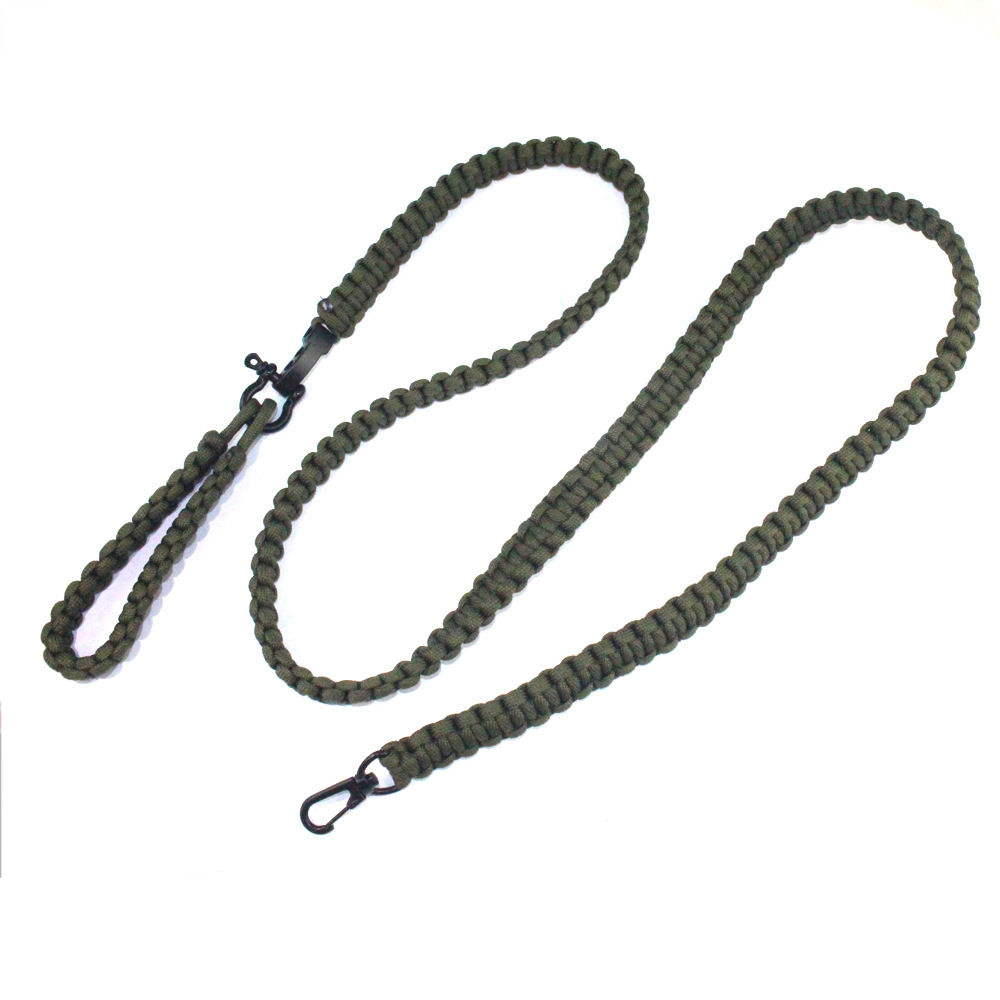 户外宠物用品牵引绳尼龙平结伞绳编织中犬狗绳狗链重力带