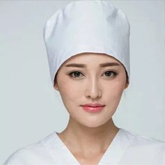 Thick men and women doctor hats, nurse round hats, laboratory physician work hats, intern food hygiene textile dustproof hats