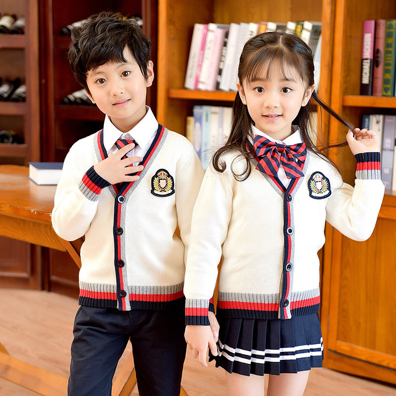 Primary and secondary school students school uniform England College wind Class clothes suit men and women Children's clothing spring and autumn winter new pattern kindergarten Park service