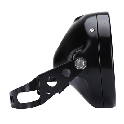 厂家现货直发7寸改装大灯金属后壳带支架摩托车通用改7寸固定后壳|ru