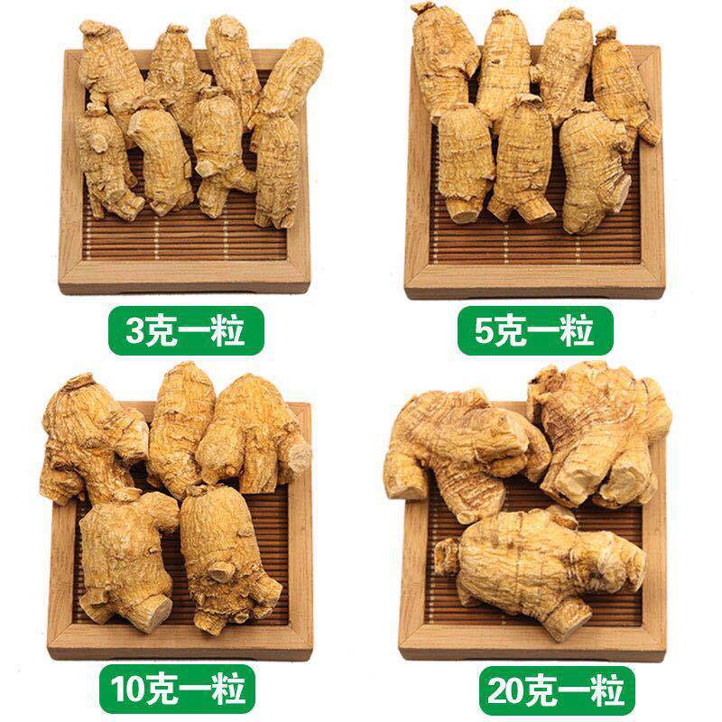 American Ginseng Root Sections and Round Granules Dried Panax quinquefolius for Cooking and Tea 500g specifications