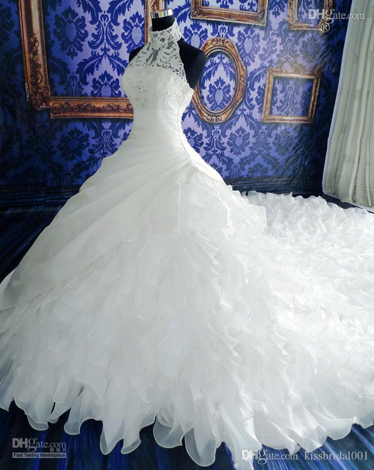 AliExpress new foreign trade wedding dress wholesale Korean bridal wedding high-end wedding dress large tail wholesale