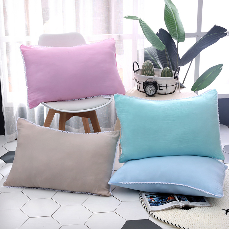 New products Pillow core hotel pillow Mercerized adult Neck protection compress pillow Washed cotton student Single wholesale