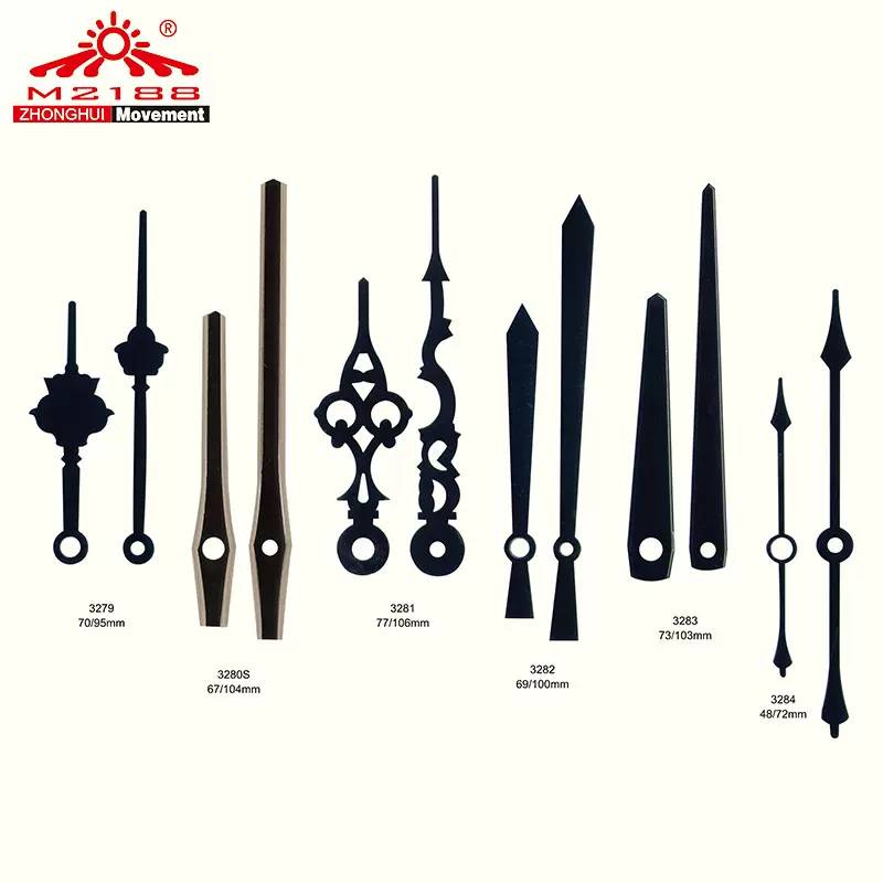 龙海中惠 钟表配件厂家直供批发 代发创意个性指针时分针替换样式