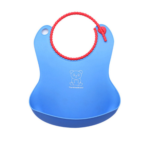 Large baby eating bibs imitation silicone children's rice pockets small children's bibs waterproof rice pockets baby saliva towel