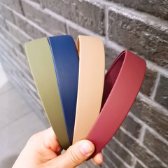 Korean Version New Matte Wide Edge Headband Simple and Versatile Solid Color Face Covering Hair Clip for Women Korean Style Hair Bundler Headwear