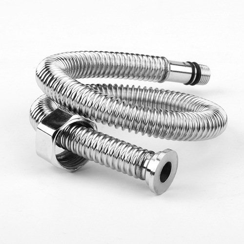 304 stainless steel corrugated pipe, basin, vegetable basin, faucet, water inlet hose, pointed mouth, single head pipe, pressure-proof and explosion-proof