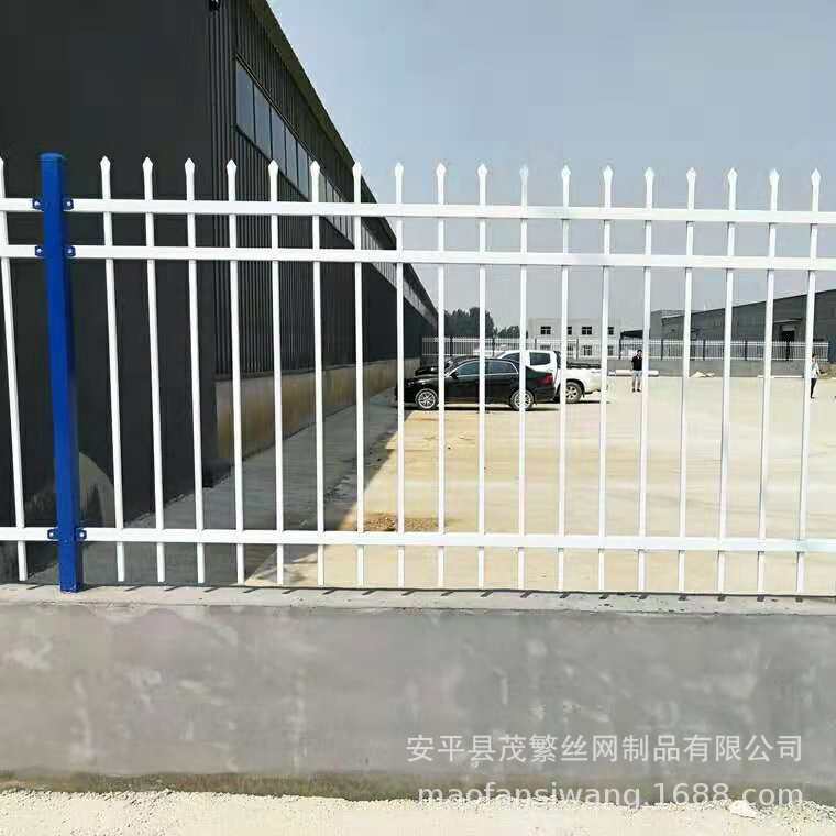 小区别墅庭院围墙栅栏学校厂区隔离围栏黑色锌钢围墙护栏铁艺栏杆