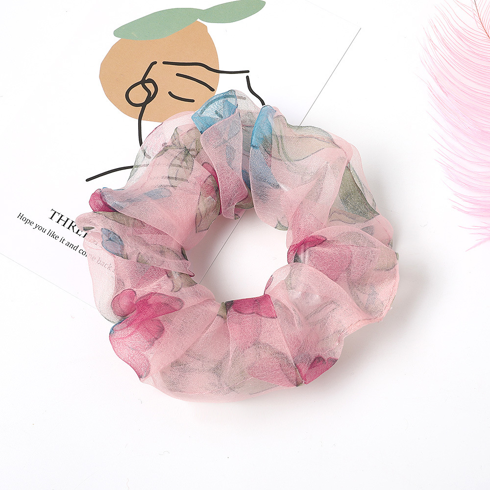 Nueva Tela De Moda Hilo De Encaje Pequeña Fragancia Viento Flores Scrunchies Baratos Al Por Mayor display picture 3