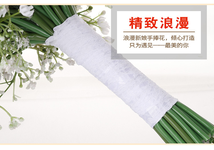 New realistic bride's hand bouquet, creative rose bouquet, wedding bride's forest-style hand bouquet, wholesale of wedding supplies detail image 6