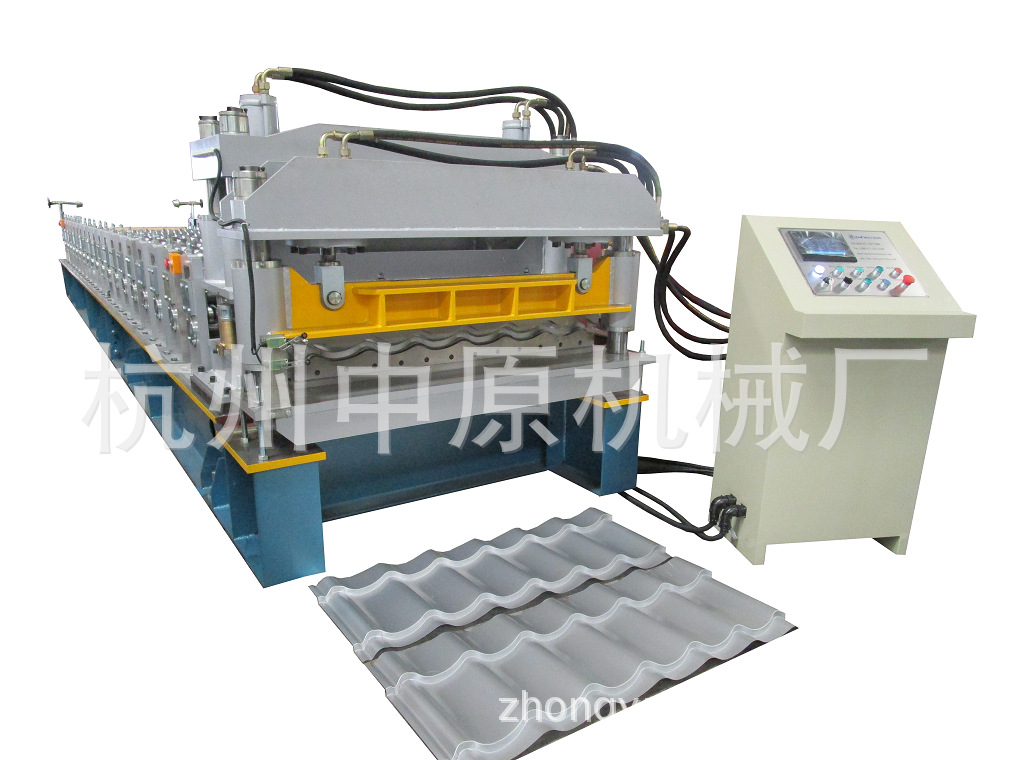 全自动彩钢琉璃瓦机/仿古琉璃瓦成型机械设备生产厂家/压型机