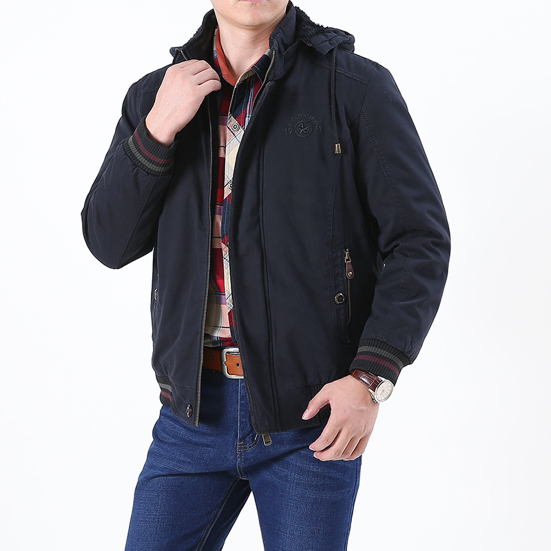 9917 transfronteriza Abrigo acolchado de algodón para hombres Abrigo de invierno cálido acolchado de algodón para hombres