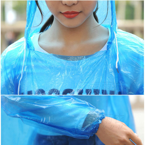 Thickened elastic pullover raincoat, outdoor blue disposable raincoat, one-piece pullover waterproof fashion poncho wholesale