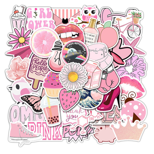 A variety of 50 ins small fresh and cute graffiti stickers waterproof luggage stickers water cup computer car stickers
