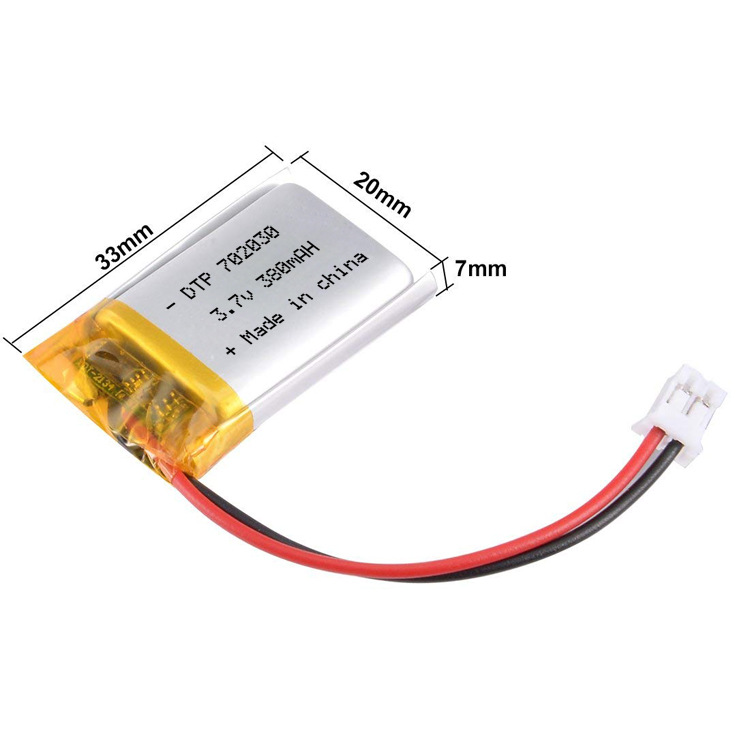 聚合物锂电池702030 380mah 3.7v 蓝牙设备可充电电池 厂家直销