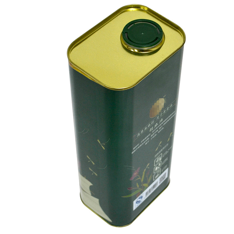 大地制罐1.2L麻油油罐定制 方形马口铁包装罐食品金属罐厂家定做