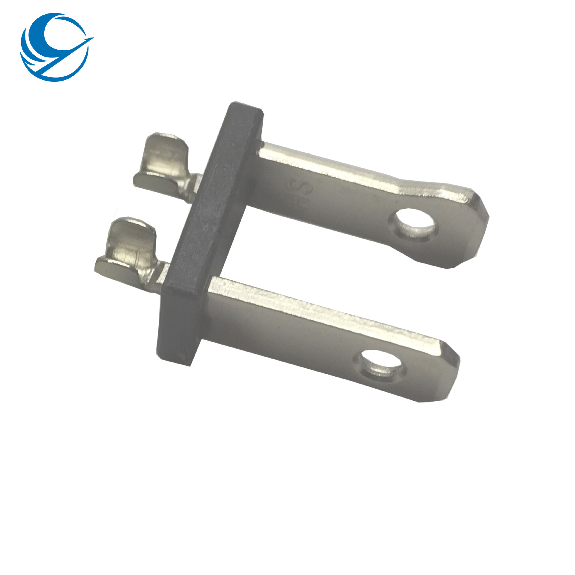 美式左右片极性两插一体架#美式插针#来样英规插脚五金 欧规插脚