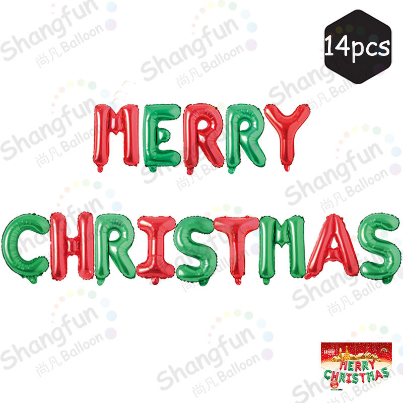 merry-christmas圣诞红绿色字母套装