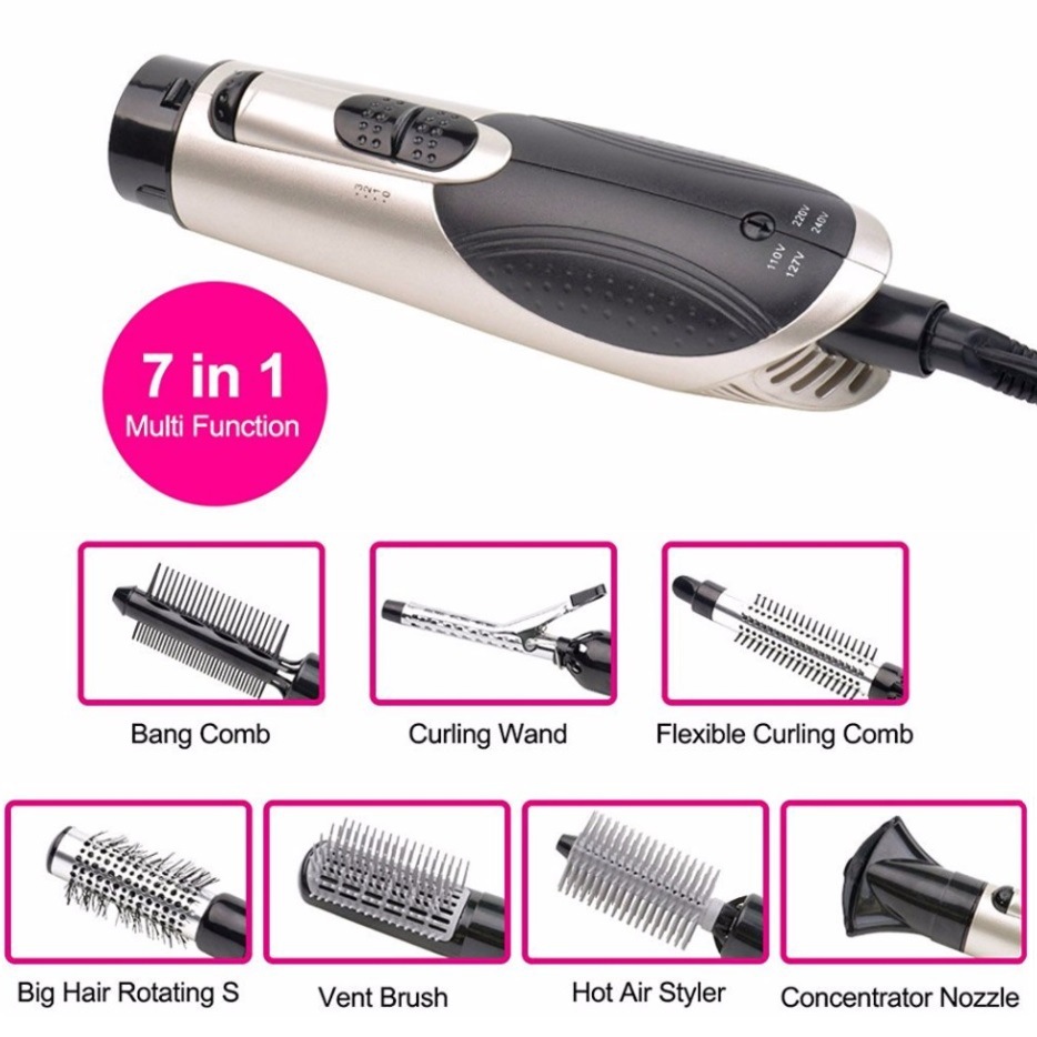 (Wholesale), universal hot and cold curly hair dryer, brush, tools set, high power 5