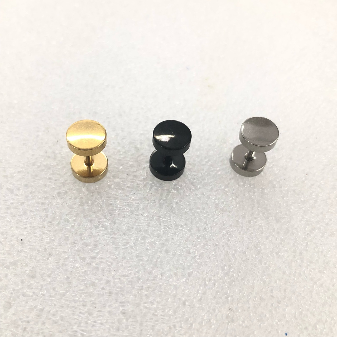 欧美时尚个性耳环不锈钢圆饼耳钉厂家直销，