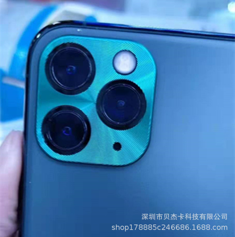 适用 iPhone11镜头圈苹果12proMax手机镜头金属圈后摄像头保护圈