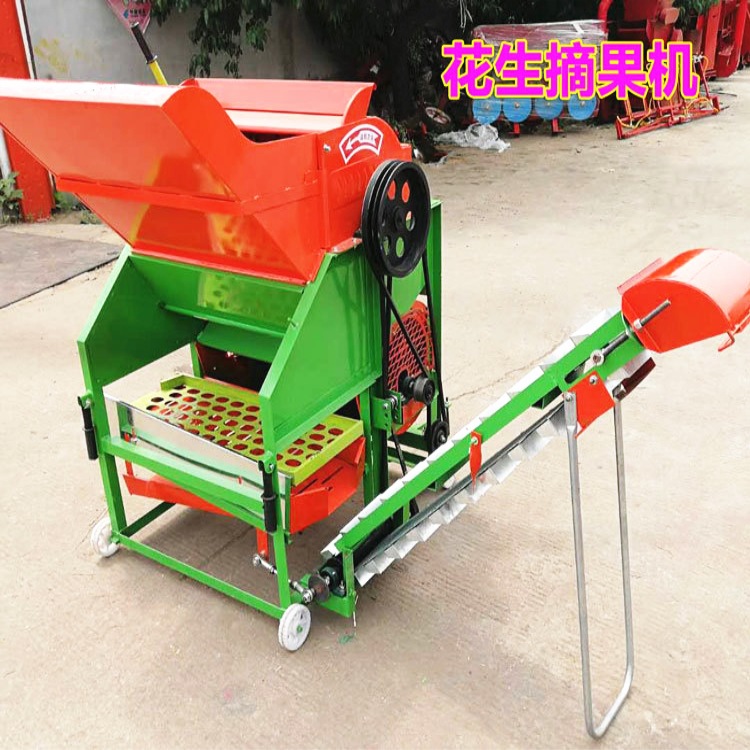 家用中小型花生摘果机干湿两用脱果机带自动装袋 花生打秧机