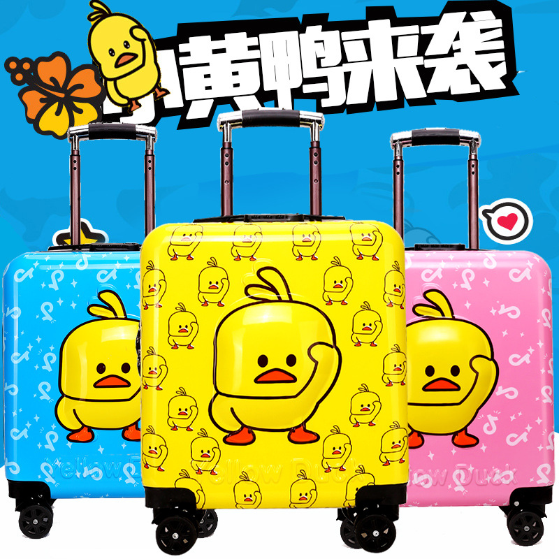 儿童行李箱厂家新款卡通可爱3d网红拉杆箱万向轮登机旅行箱定制