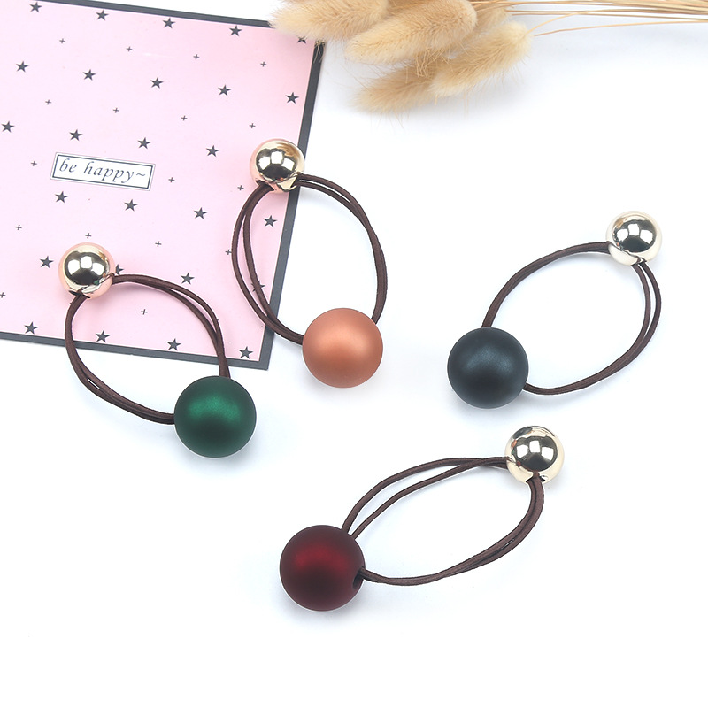 Korean version Explosion net Same item ins Morandi Hair rope Elastic Hair Hairpin Hair band Hairdressing