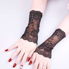 Manufacturer wholesale summer elastic lace short gloves sun protection UV protection driving anti-slip women's thin gloves wholesale