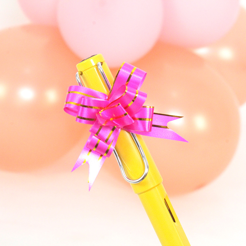 小号金边拉花玫红S bow RS