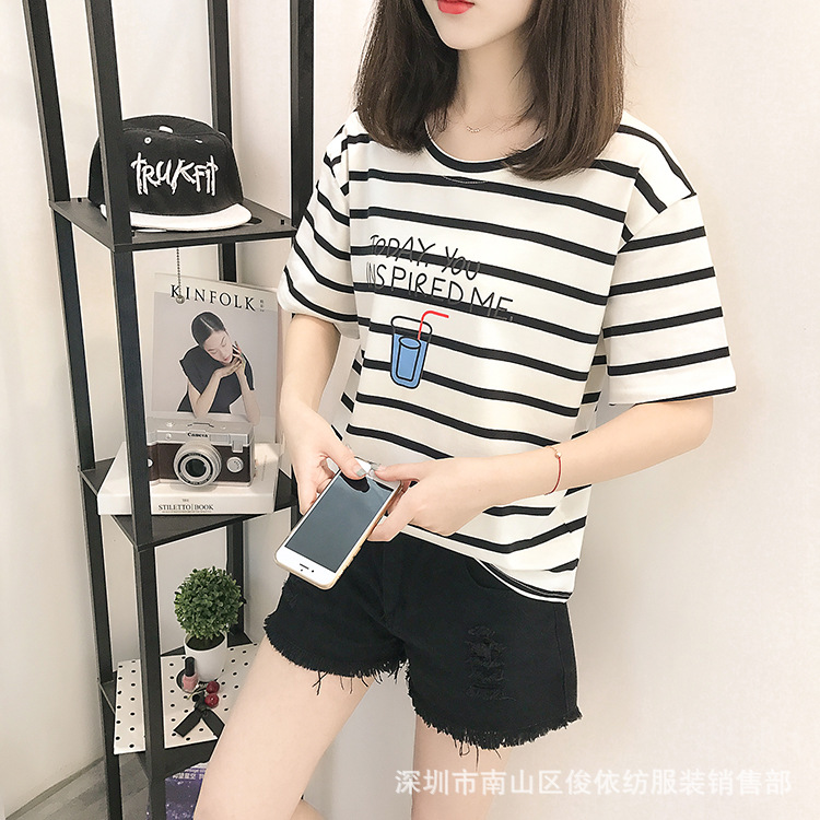 T shirt femme JUNYI TEXTILE VêTEMENTS en Coton - Ref 3314766 Image 146