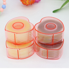 捲筒雙眼皮貼心形桃型美目貼膚色網狀蕾絲紋理纖維條卷裝拉取式