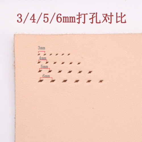 DIY leather punching tool white steel diamond puncher white steel diamond punch 3/4/5/6mm spacing single set