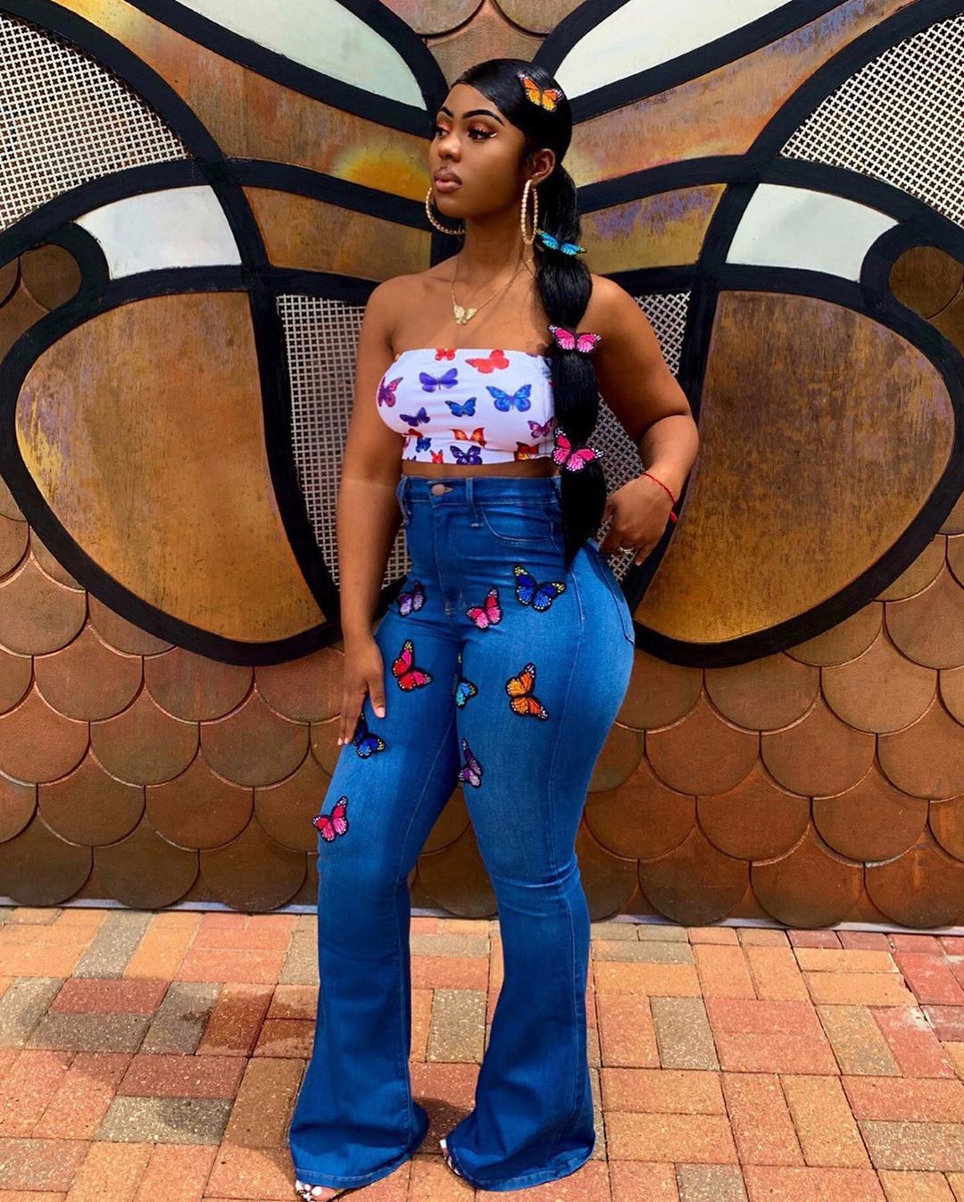 Embroidered jeans