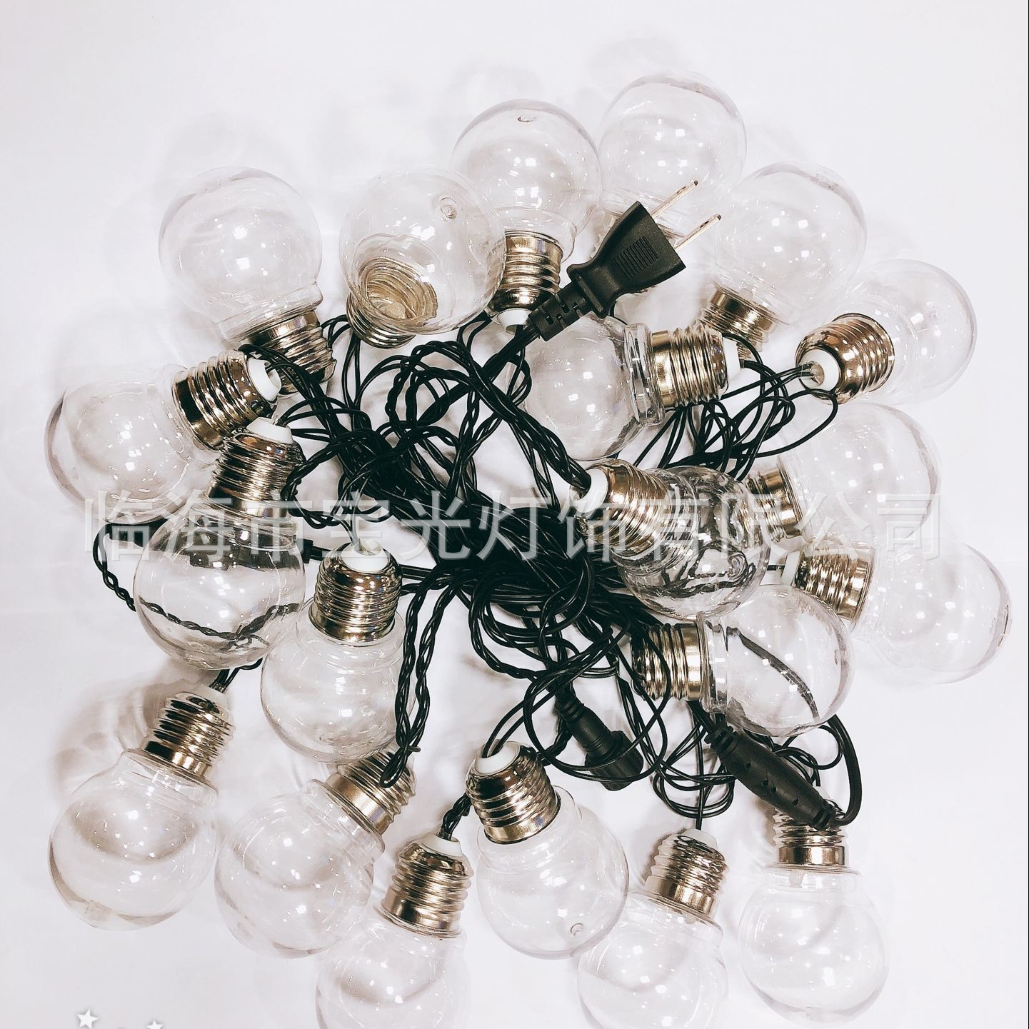 20 head LED waterproof 220V high pressure G50 transparent Plastic Pellet To fake something antique Thread Bulbleb Coloured lights decorate Lamp string