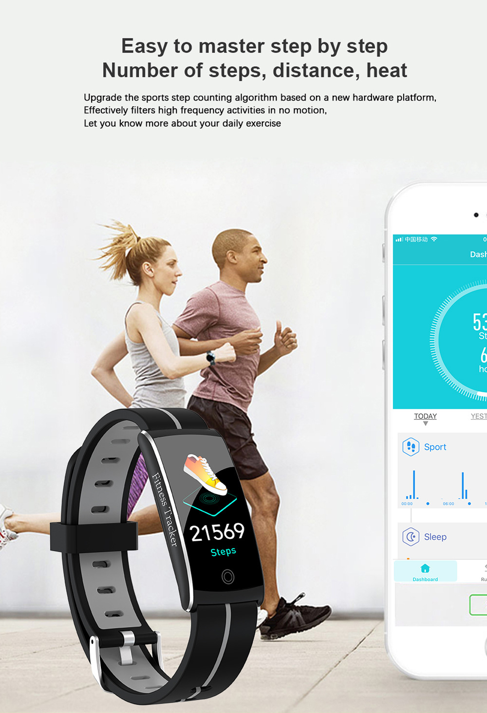 SmartWare Fash Waterproof Smart Fitness Tracker Watch With Heart Rate