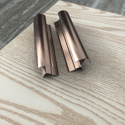 綠雅廠家直銷竹木纖維集成牆板護牆板9mm開口工字陰陽角收口鋁條