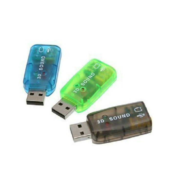 USB звуковая карта внешняя 5.1 с микрофонным разъемом для ноутбука