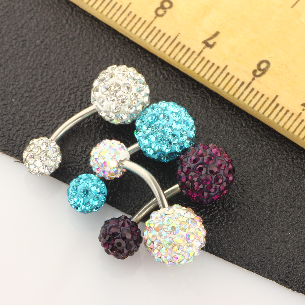 Amazon Hot Sale 4-8 Piece Stainless Steel Clay Belly Button Rings Set - Body Piercing Jewelry detail image 11