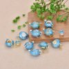 Seven -color cool 925 gold -plated blue pot handlebar handlebar flower pendant field to win the pendant handmade accessories necklace pendant