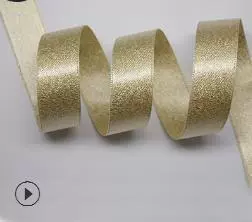 戈登 Webbing High-density Polyester Handmade Bow DIY Webbing Gift Flower Packaging Auxiliary Material Gold Weft Belt