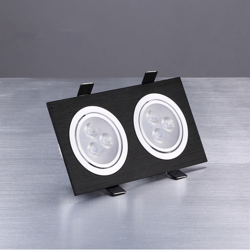 方形双头天花灯3w 5w 6w 7w  9w 10w 12w 14w 18W 24wLED格栅射灯