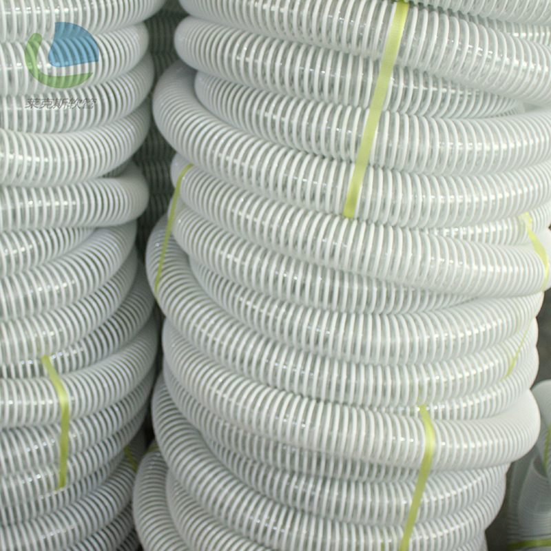 工厂直营PVC塑筋管 白色塑筋管 塑筋螺旋增强软管 吸尘排水管