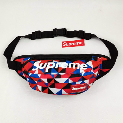 印花帆布腰包男女户外多功能手机包休闲时尚胸包字母腰包|ms