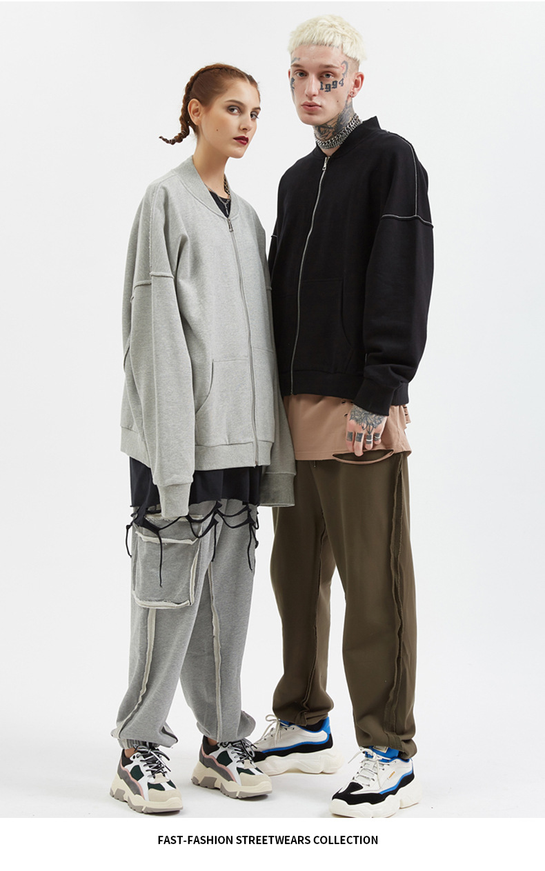 Dark Grey Zip-up Sweatshirt