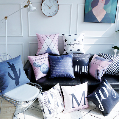 来图定制 短毛绒抱枕卡通企业logo靠垫套 办公室广告礼双面|ru