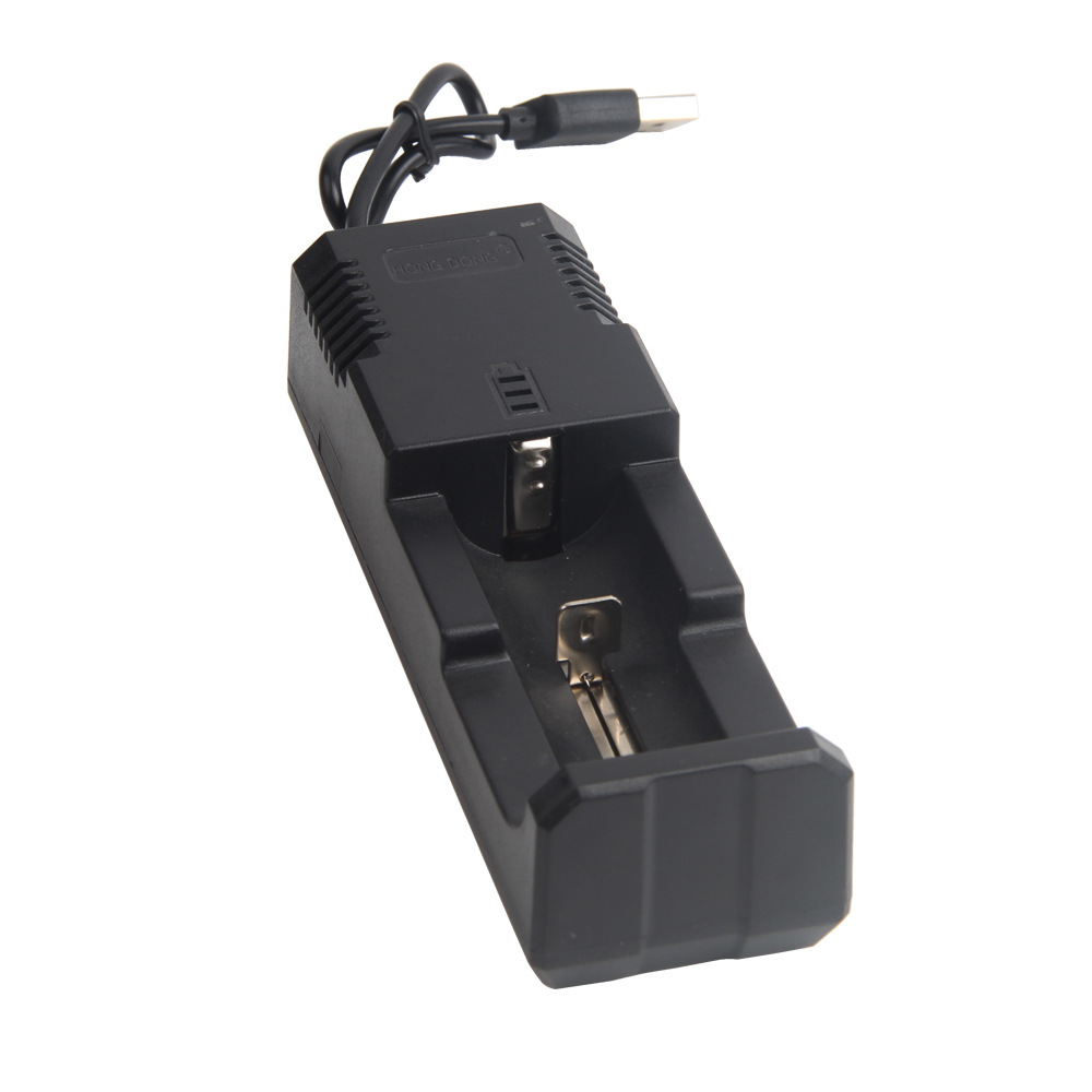 USB充电器 单槽万能充 双槽座充 18650 14500 26650 手电筒充电器|ms