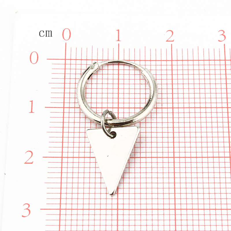European And American New Personalized Earrings Triangle Pendant Ear Ring Neutral Earrings  Yiwu Cross-border Hoop display picture 2